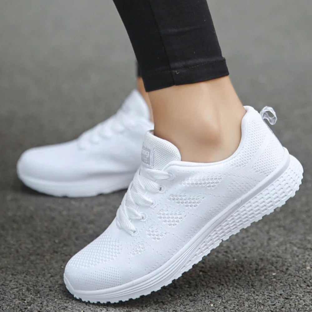 Cerys | Women's Lightweight Lace-Up Trainers - Breathable Low-Heel Walking Shoes