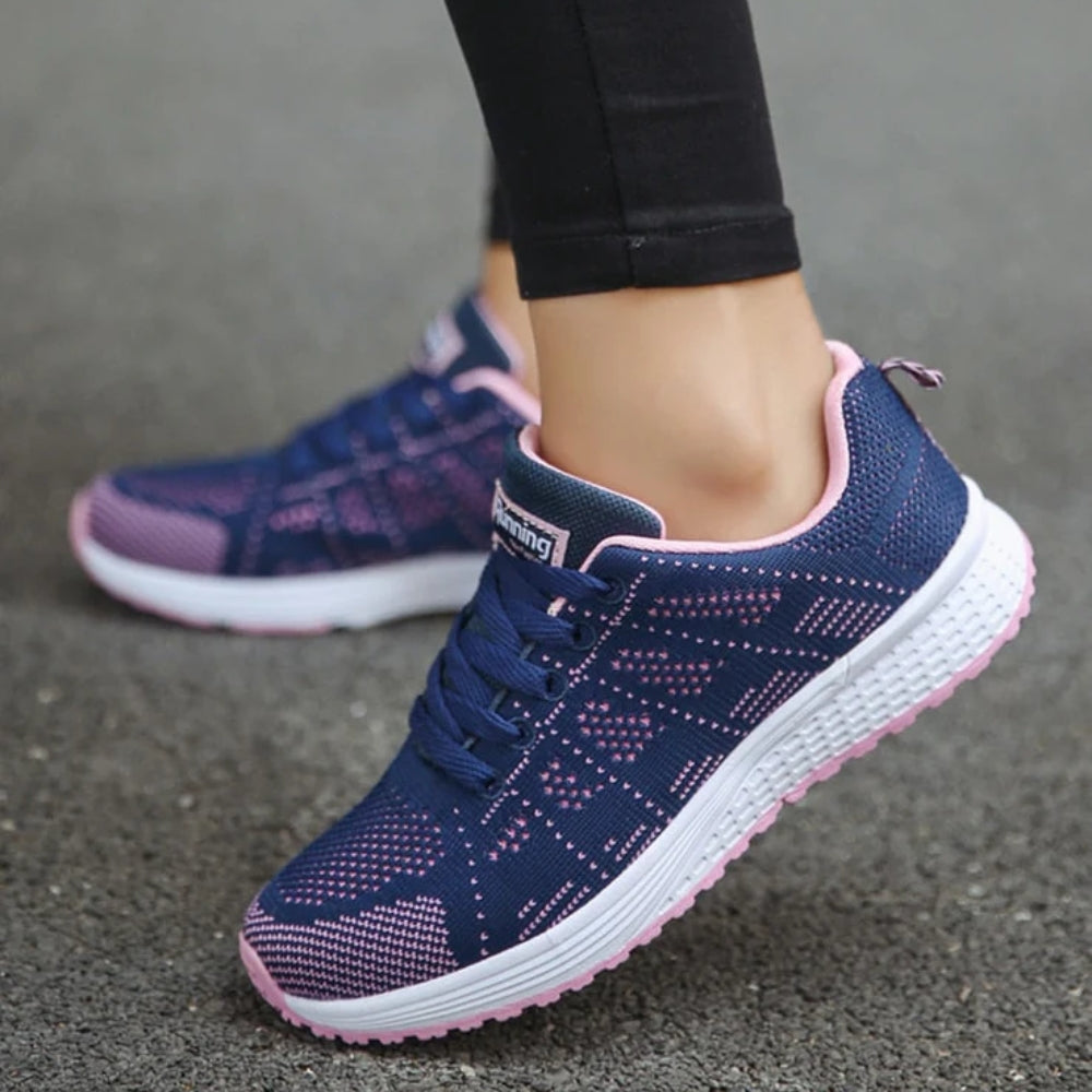Cerys | Women's Lightweight Lace-Up Trainers - Breathable Low-Heel Walking Shoes
