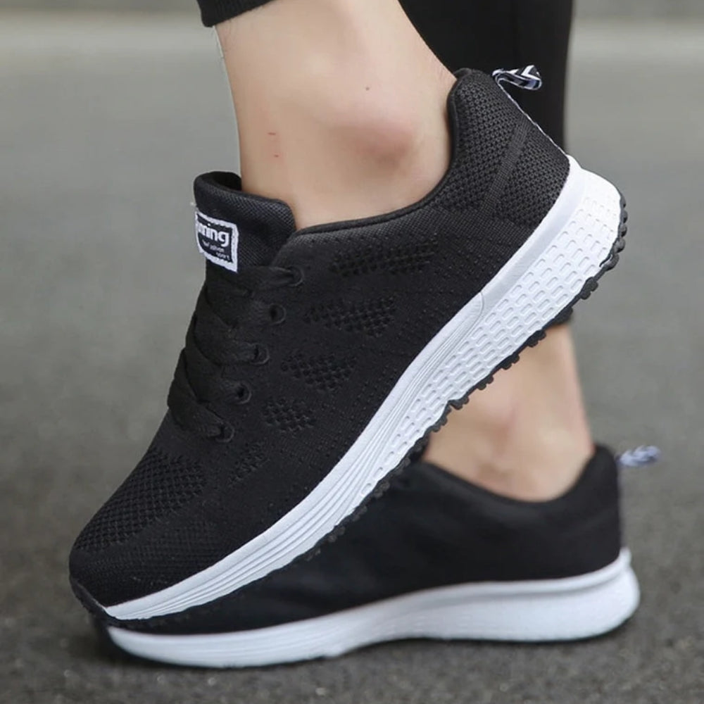 Cerys | Women's Lightweight Lace-Up Trainers - Breathable Low-Heel Walking Shoes