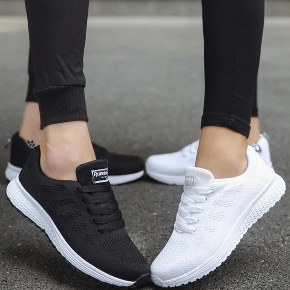 Cerys | Women's Lightweight Lace-Up Trainers - Breathable Low-Heel Walking Shoes