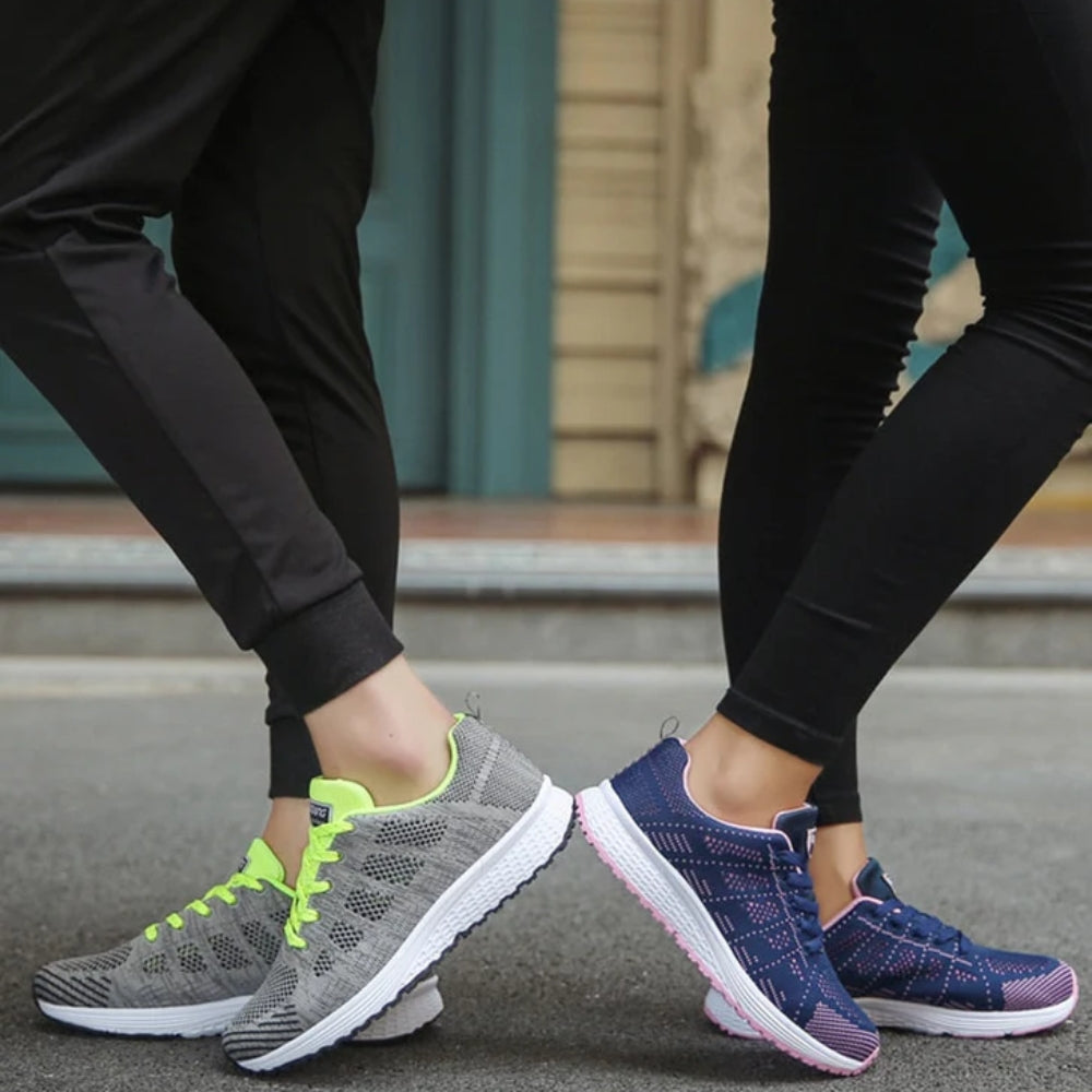 Cerys | Women's Lightweight Lace-Up Trainers - Breathable Low-Heel Walking Shoes