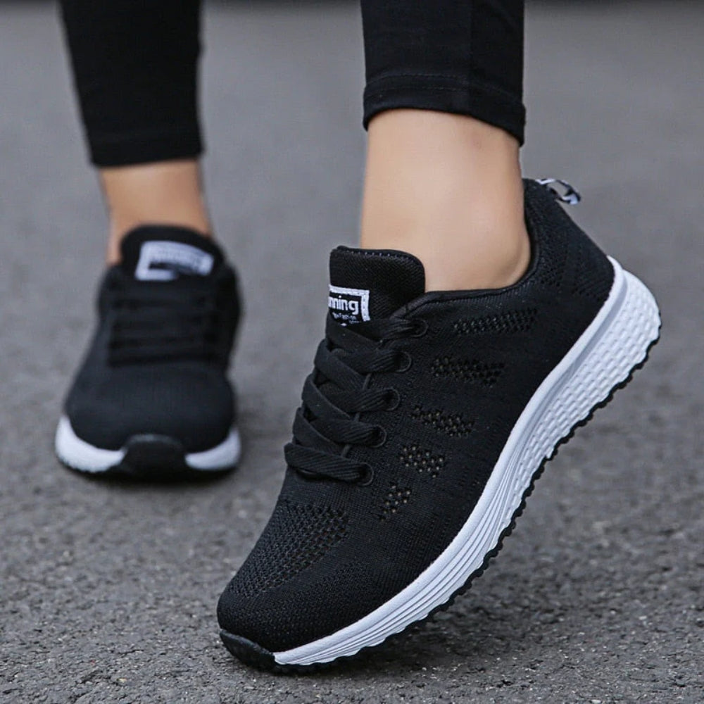 Cerys | Women's Lightweight Lace-Up Trainers - Breathable Low-Heel Walking Shoes