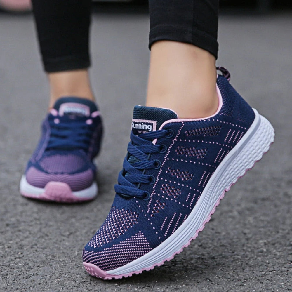 Cerys | Women's Lightweight Lace-Up Trainers - Breathable Low-Heel Walking Shoes