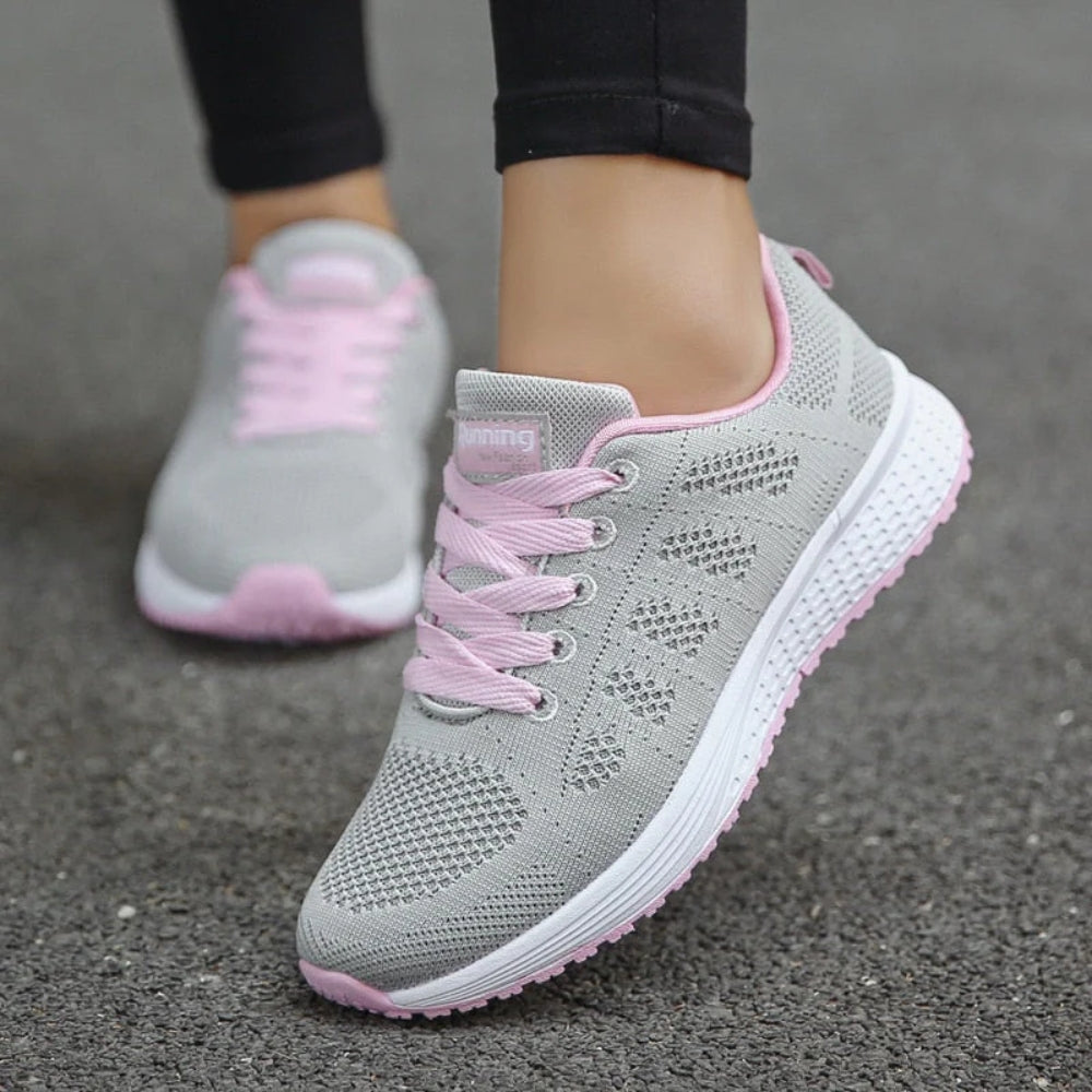 Cerys | Women's Lightweight Lace-Up Trainers - Breathable Low-Heel Walking Shoes