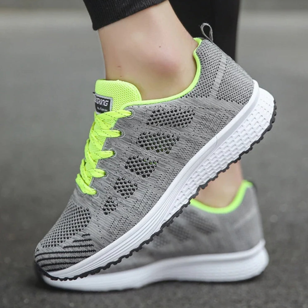 Cerys | Women's Lightweight Lace-Up Trainers - Breathable Low-Heel Walking Shoes