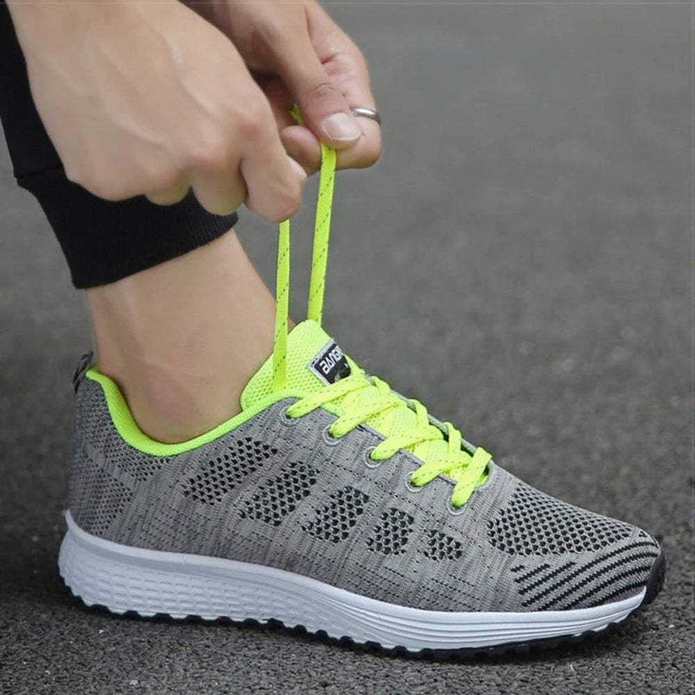 Cerys | Women's Lightweight Lace-Up Trainers - Breathable Low-Heel Walking Shoes