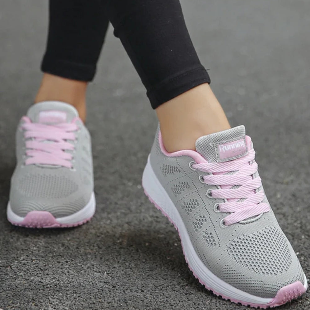 Cerys | Women's Lightweight Lace-Up Trainers - Breathable Low-Heel Walking Shoes