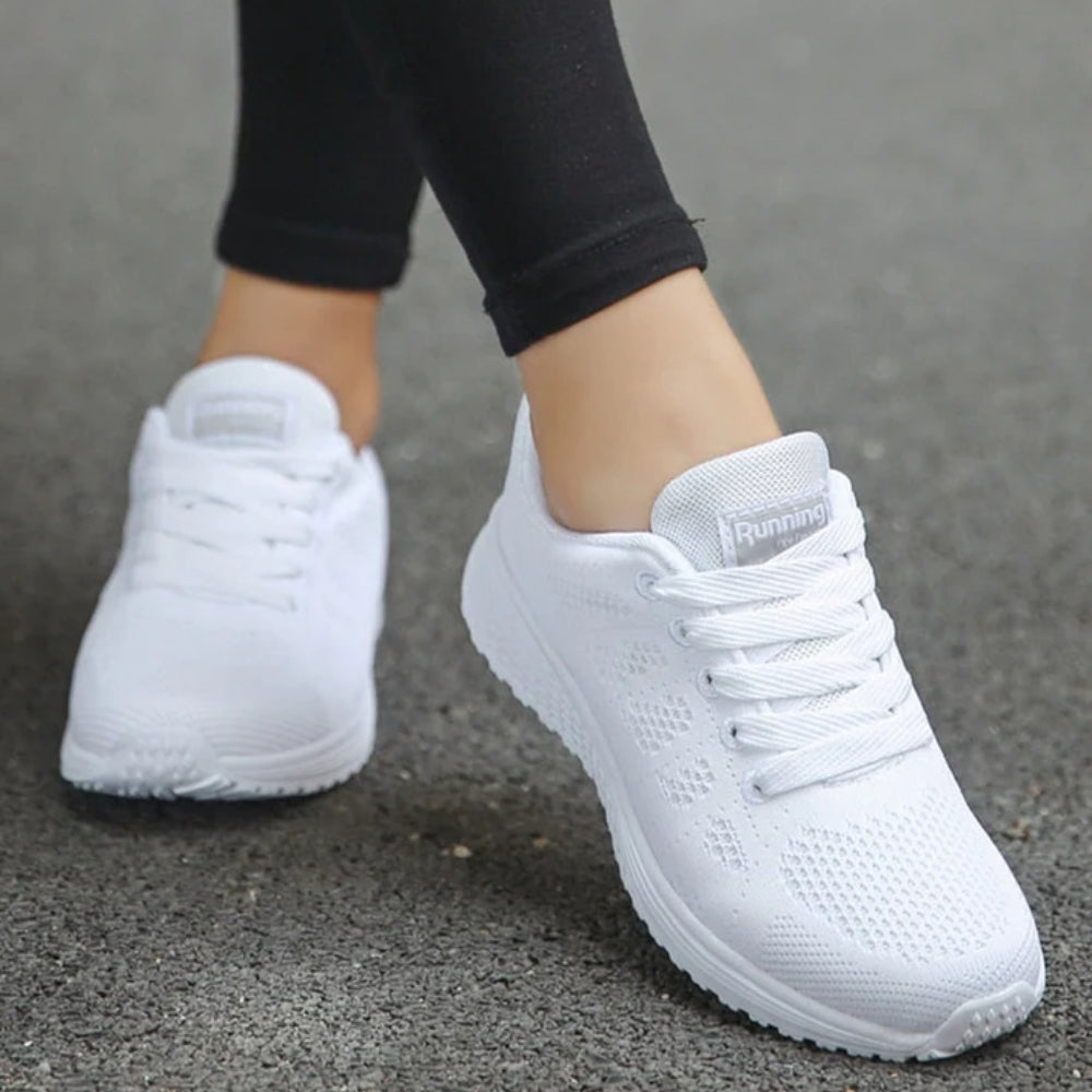 Cerys | Women's Lightweight Lace-Up Trainers - Breathable Low-Heel Walking Shoes