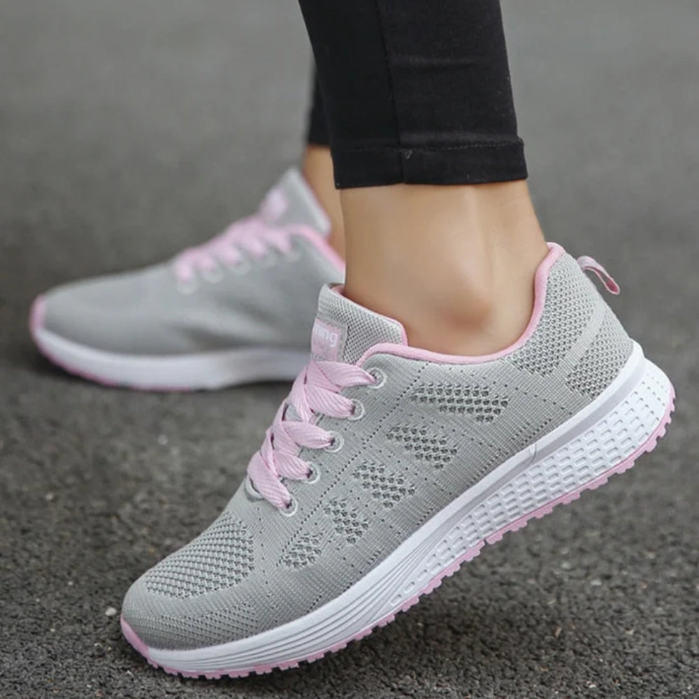 Cerys | Women's Lightweight Lace-Up Trainers - Breathable Low-Heel Walking Shoes
