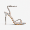 Isolde | Women's Diamanté Stiletto Heels – Strappy Occasion Sandals