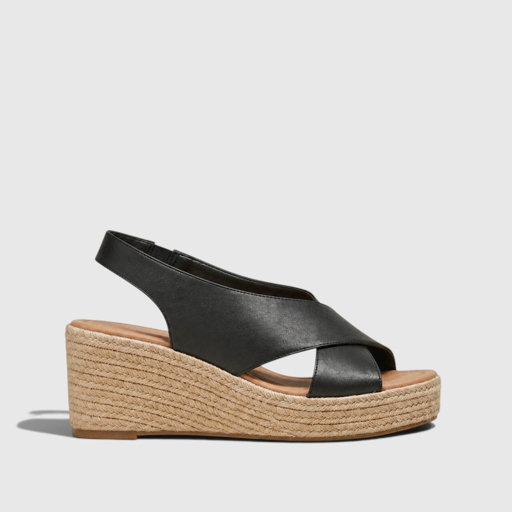 Sylvia | Women's Wedge Espadrille Sandals - Cross-Strap Summer Wedges