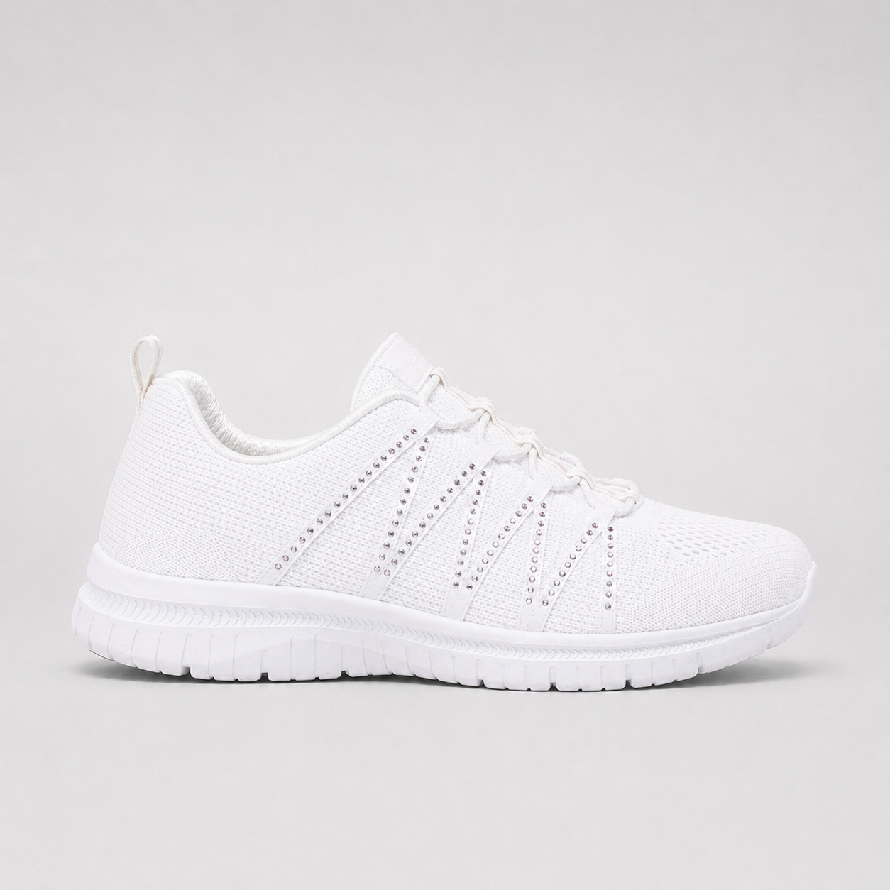Ella | Women's Slip-On Knit Trainers – Lightweight Sparkle Walking Shoes