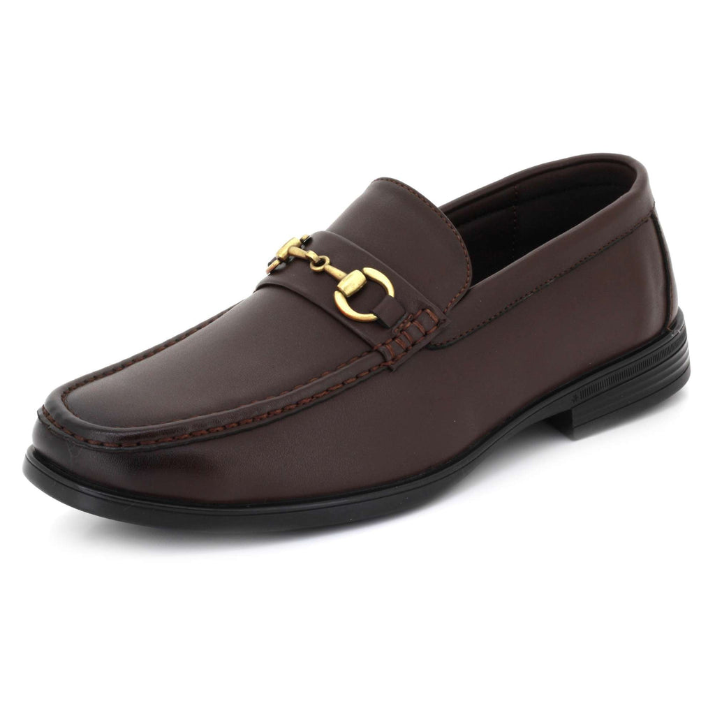 Winston | Men's Leather-Look Horsebit Loafers - Smart Casual Slip-On Shoes