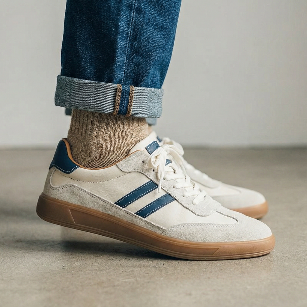 Mason | Men's Suede and Mesh Trainers – Gum-Sole Everyday Sneakers