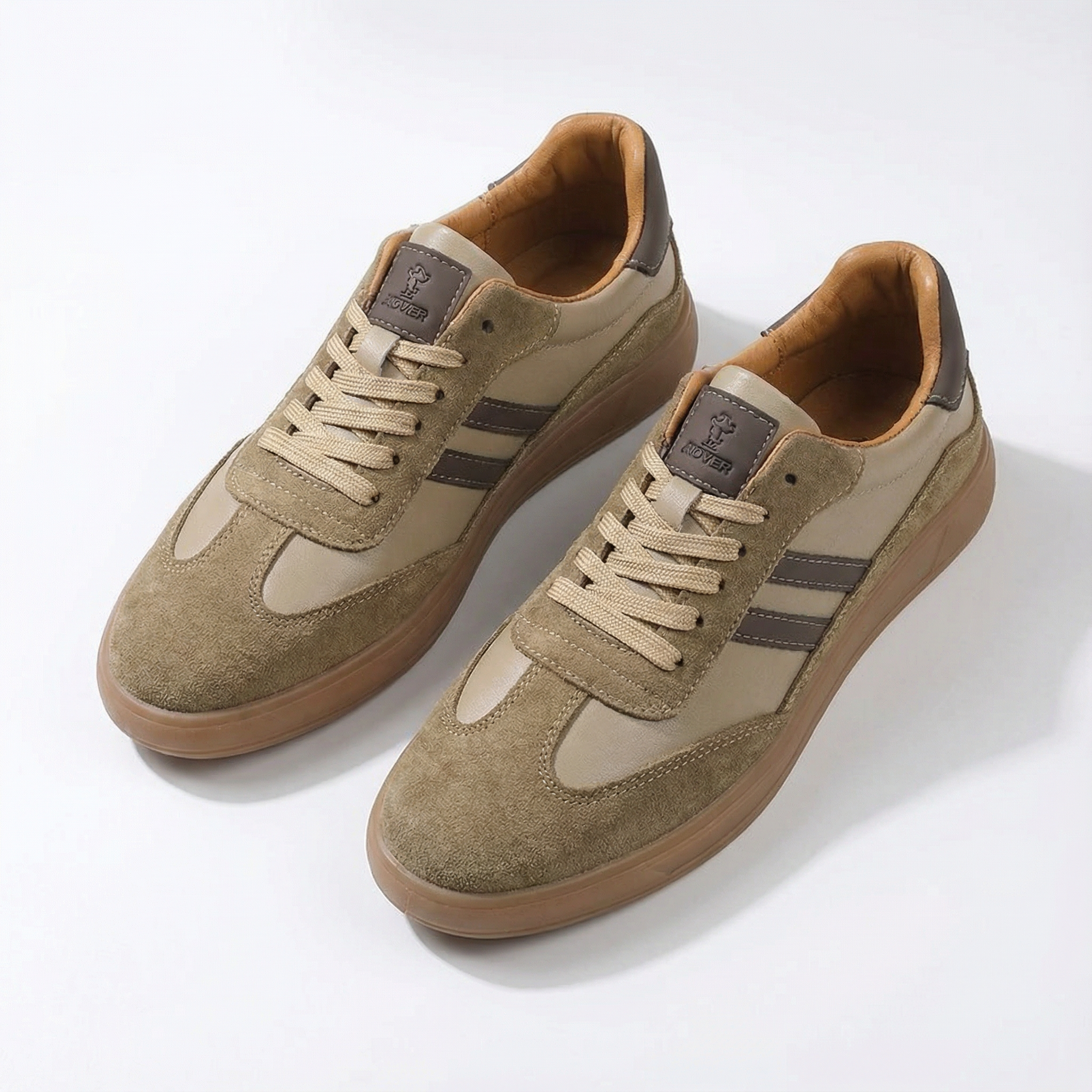 Mason | Men's Suede and Mesh Trainers – Gum-Sole Everyday Sneakers