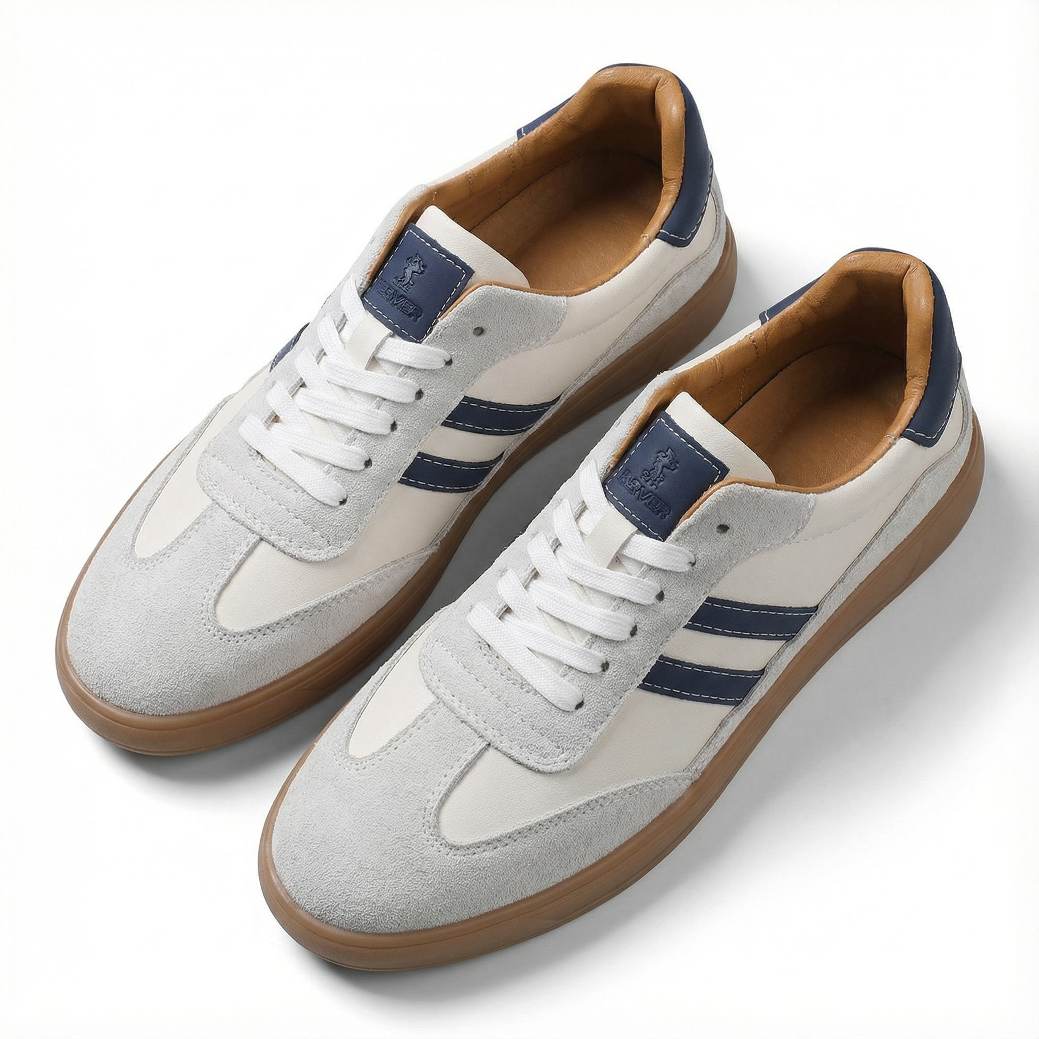Mason | Men's Suede and Mesh Trainers – Gum-Sole Everyday Sneakers