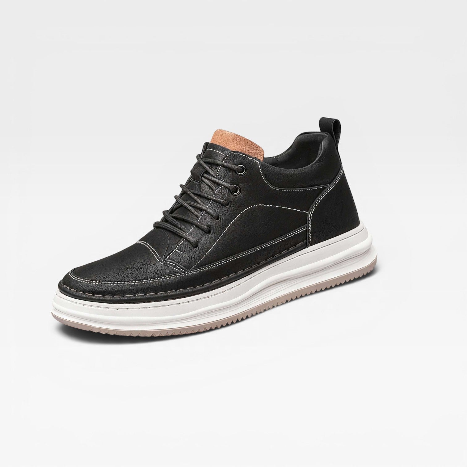 Oliver | Men's Smart Casual Leather Trainers – Classic Everyday Sneakers