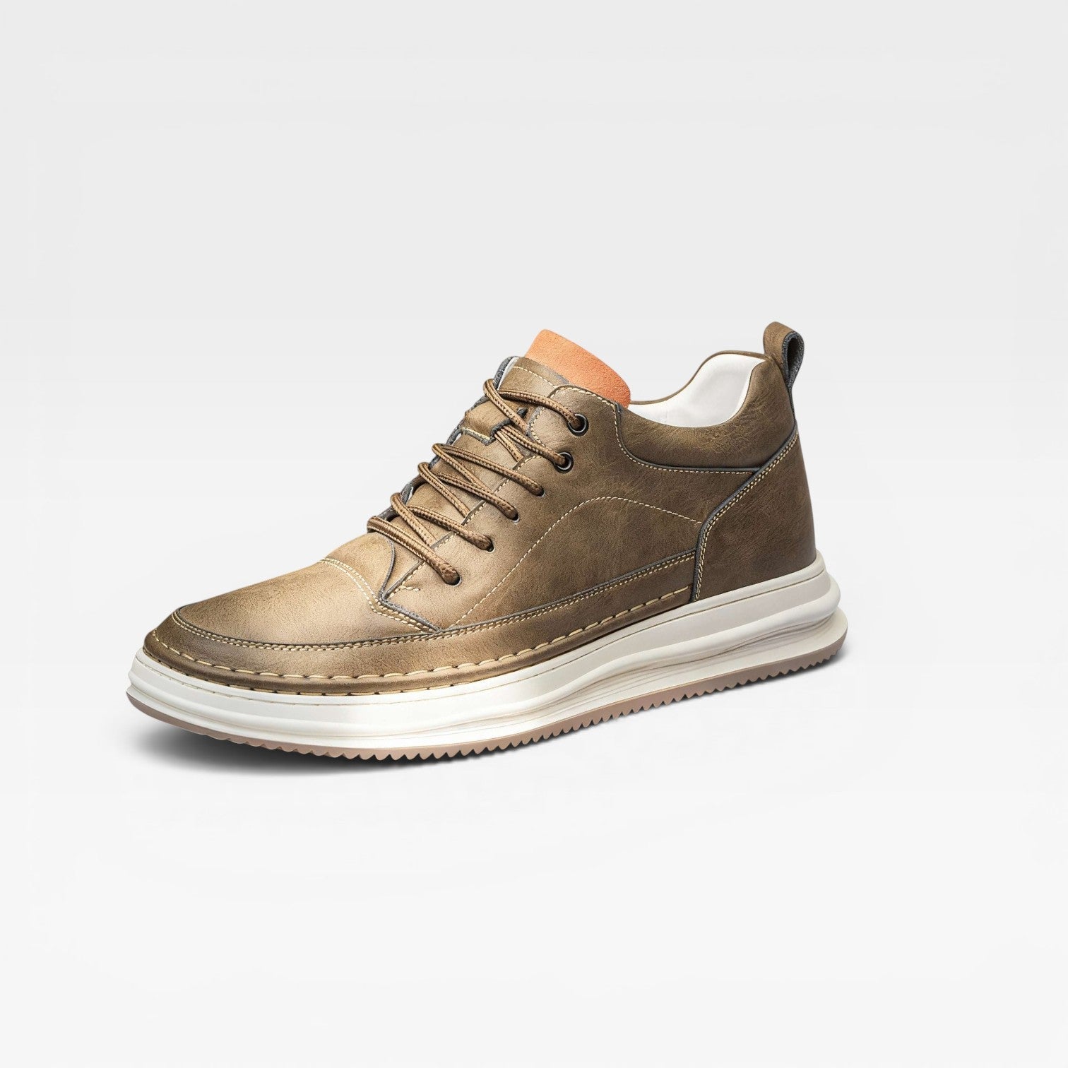 Oliver | Men's Smart Casual Leather Trainers – Classic Everyday Sneakers