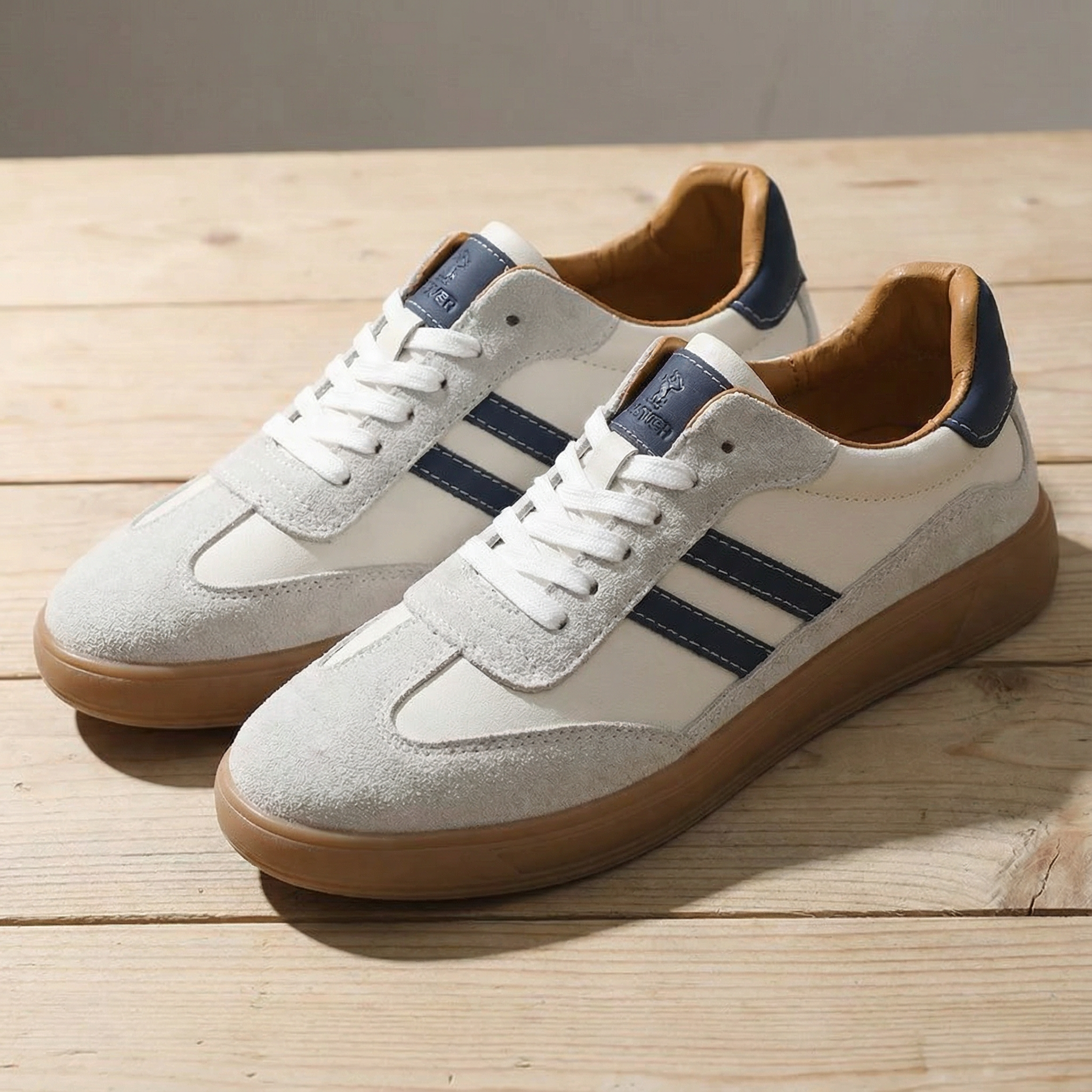 Mason | Men's Suede and Mesh Trainers – Gum-Sole Everyday Sneakers