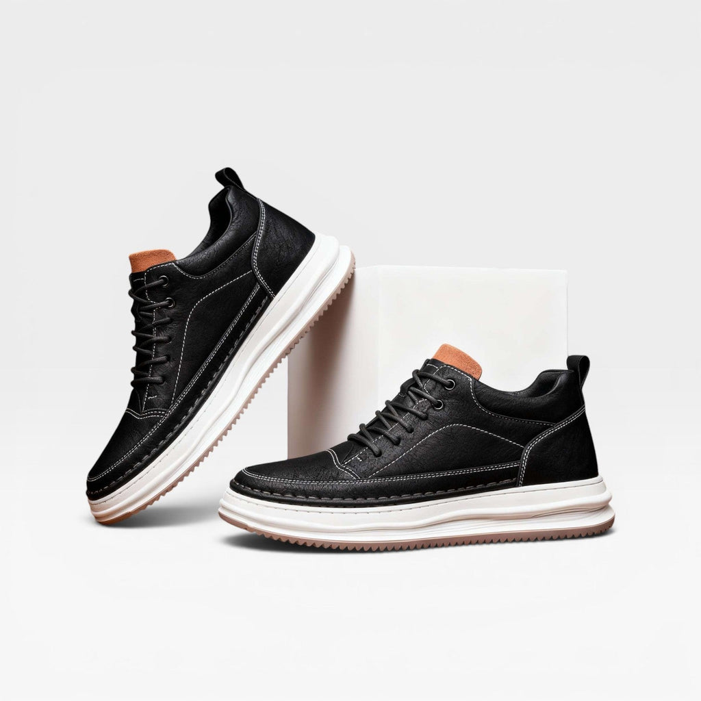Oliver | Men's Smart Casual Leather Trainers – Classic Everyday Sneakers