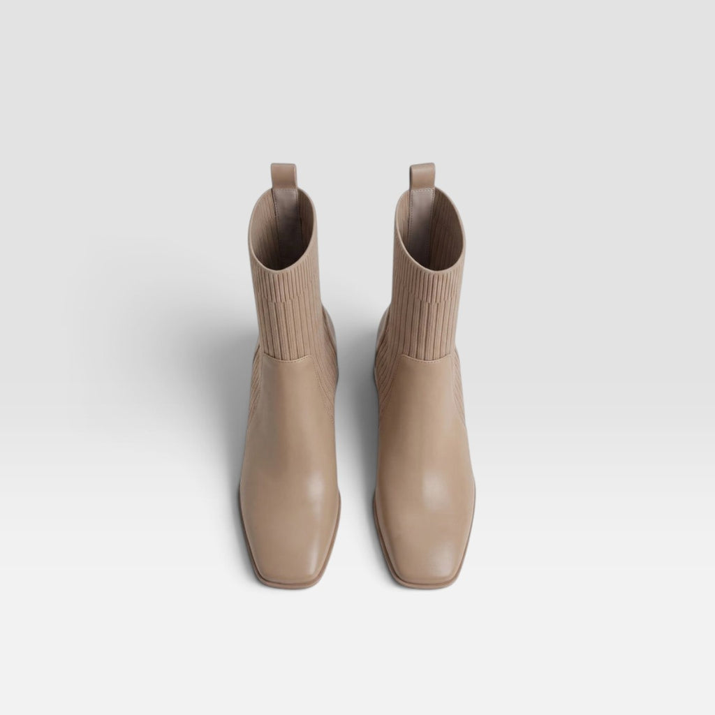 Adelaide | Women's Chelsea Ankle Boots - Square Toe Block Heel Pull-On Boots