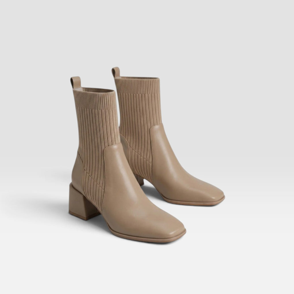 Adelaide | Women's Chelsea Ankle Boots - Square Toe Block Heel Pull-On Boots