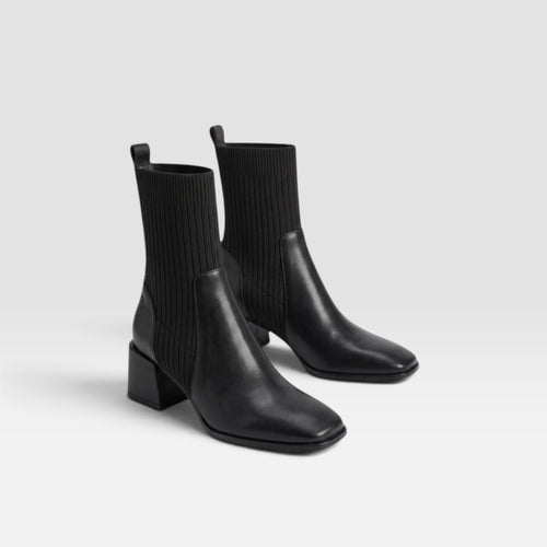 Adelaide | Women's Chelsea Ankle Boots - Square Toe Block Heel Pull-On Boots