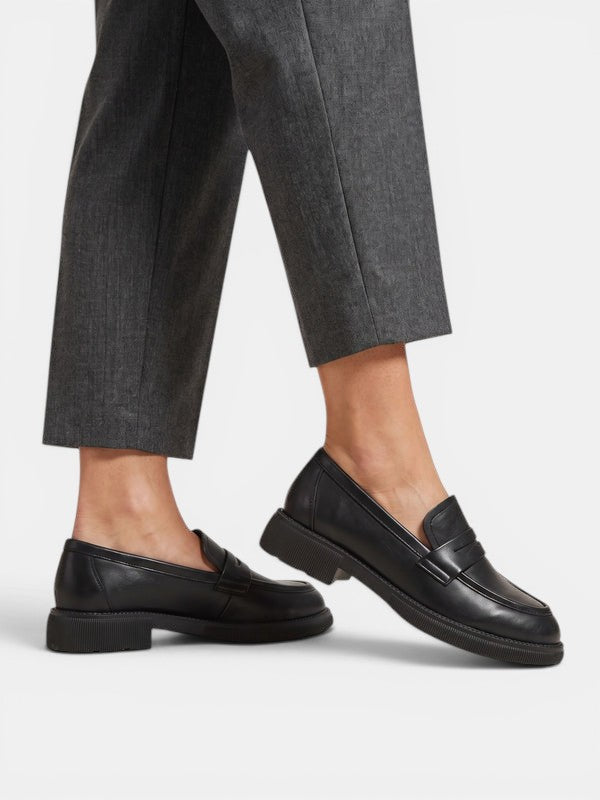 Mari | Women's Minimalist Penny Loafers - Low Heel Slip-On Office Shoes