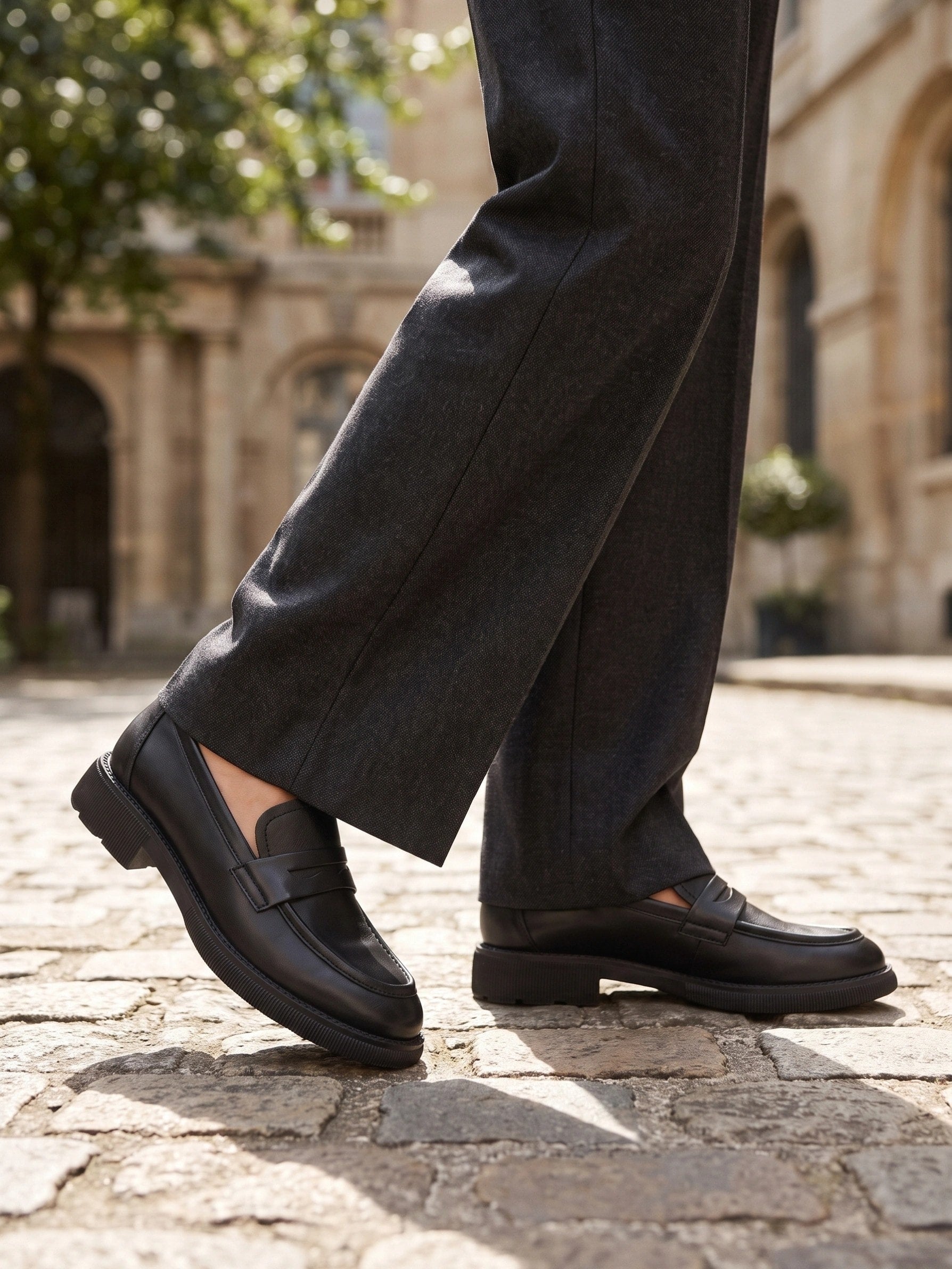 Mari | Women's Minimalist Penny Loafers - Low Heel Slip-On Office Shoes