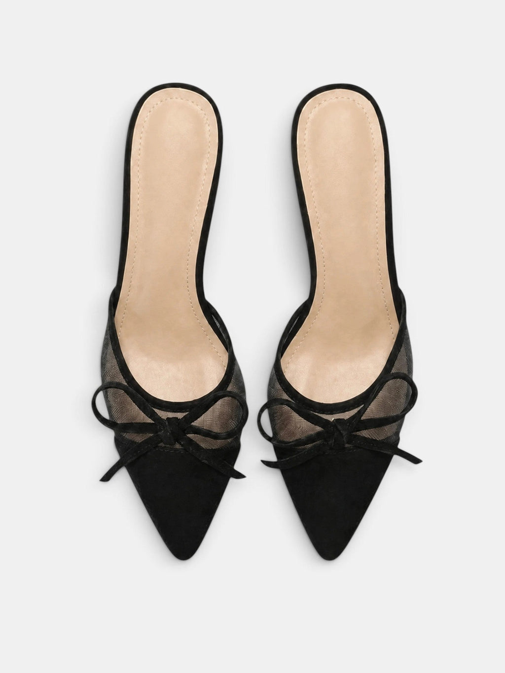 Verena | Women's Pointed-Toe Slingback Heels - Bow Detail Stiletto Court Shoes