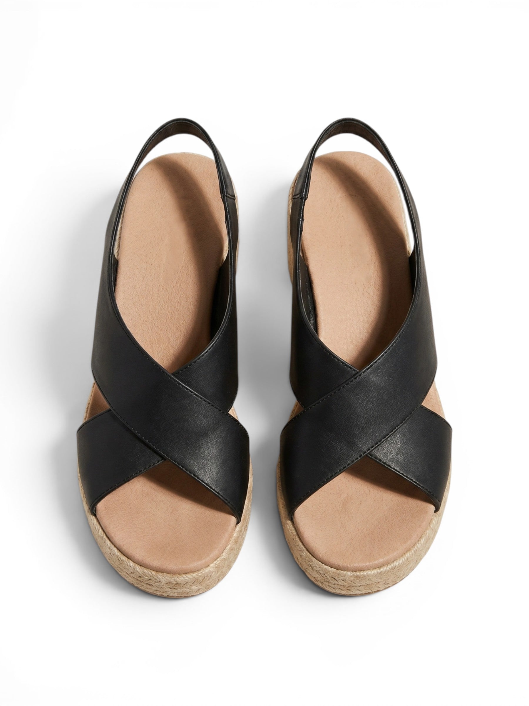 Sylvia | Women's Wedge Espadrille Sandals - Cross-Strap Summer Wedges