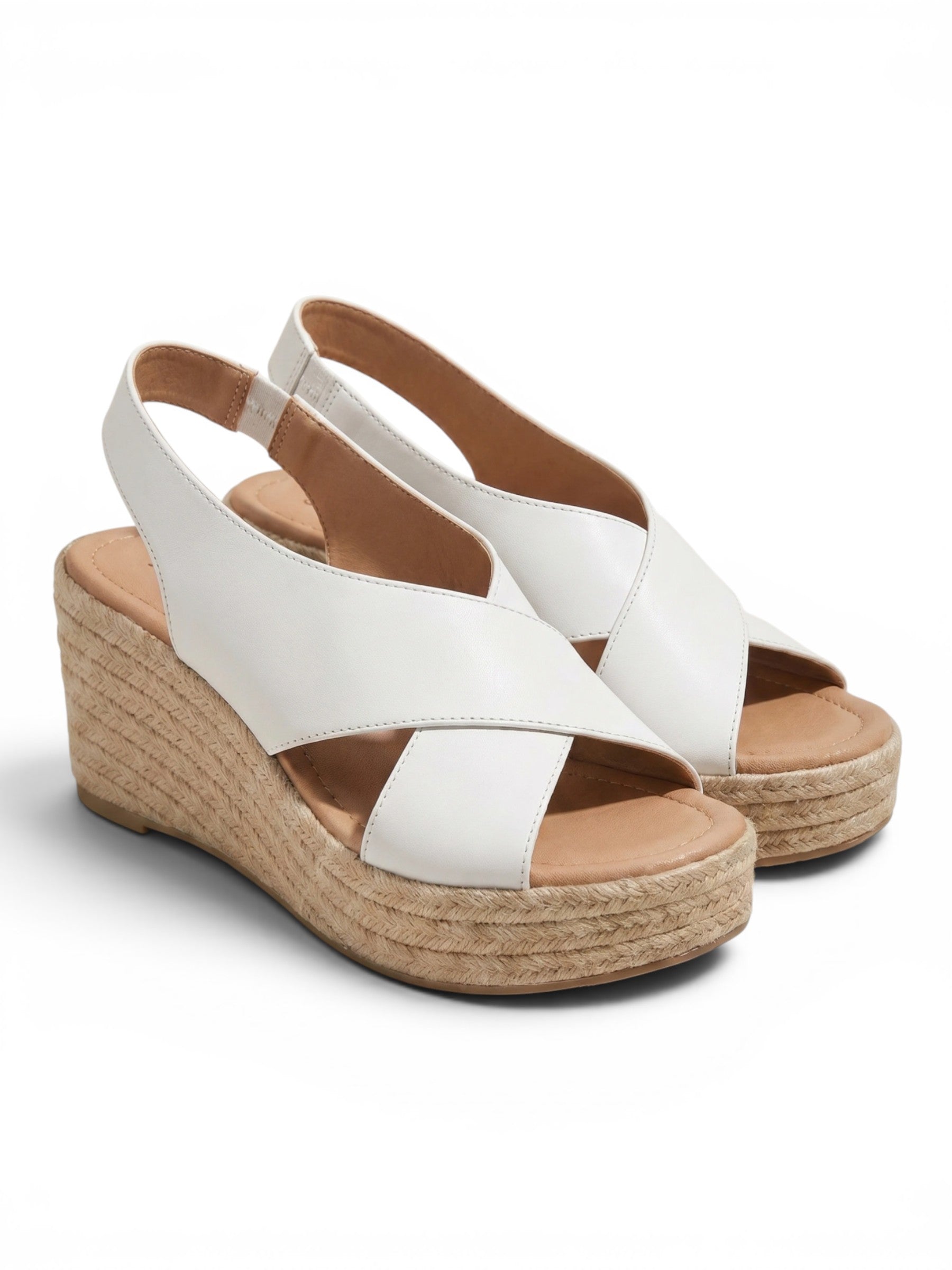 Sylvia | Women's Wedge Espadrille Sandals - Cross-Strap Summer Wedges