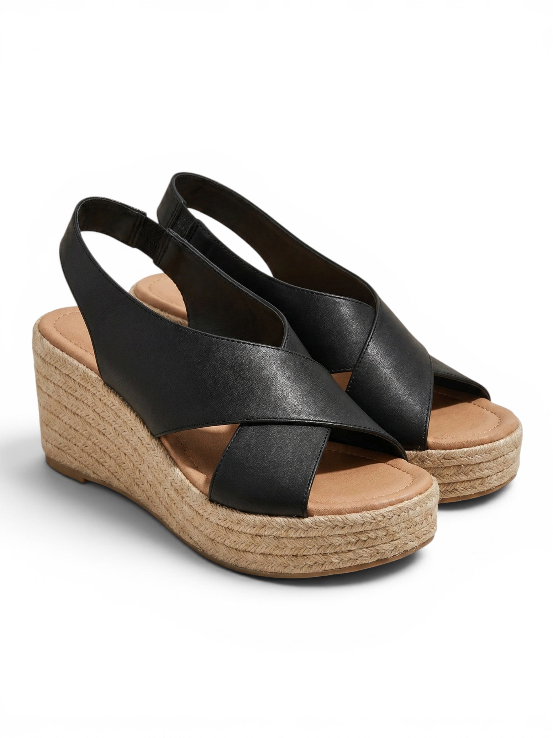 Sylvia | Women's Wedge Espadrille Sandals - Cross-Strap Summer Wedges