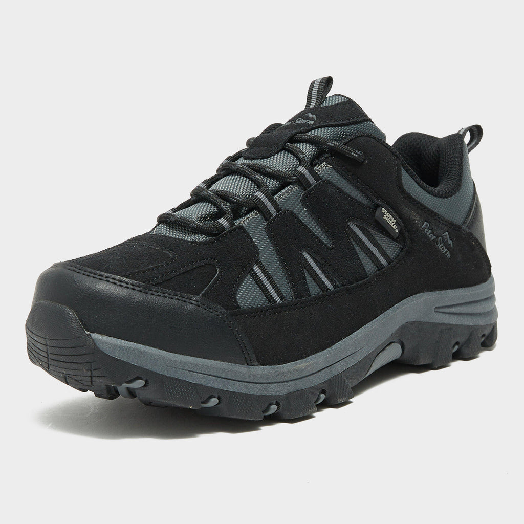 Warren | Men's Waterproof Walking Shoes - Faux Suede & Mesh Lace-Up Trainers