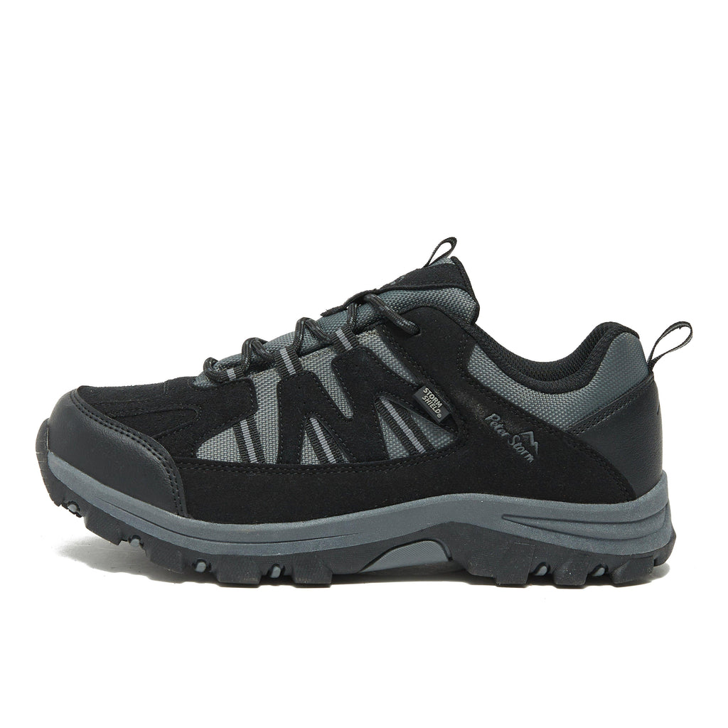 Warren | Men's Waterproof Walking Shoes - Faux Suede & Mesh Lace-Up Trainers