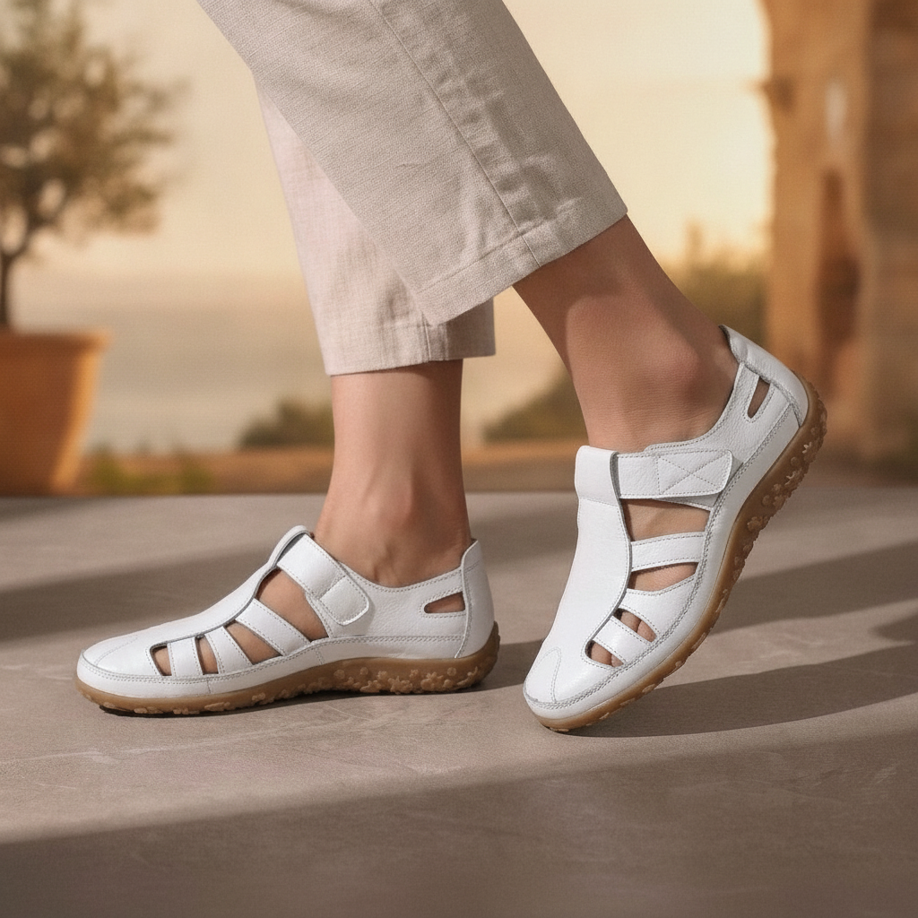 Bettina | Women's Adjustable Strap Closed-Toe Sandals - Everyday Summer Sandals