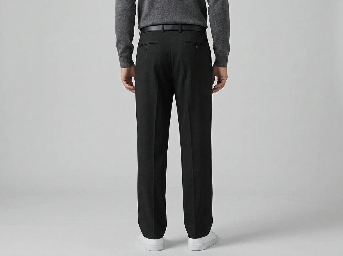 Hayden | Men's Wool-Blend Tailored Trousers - Stretch Smart Dress Pants