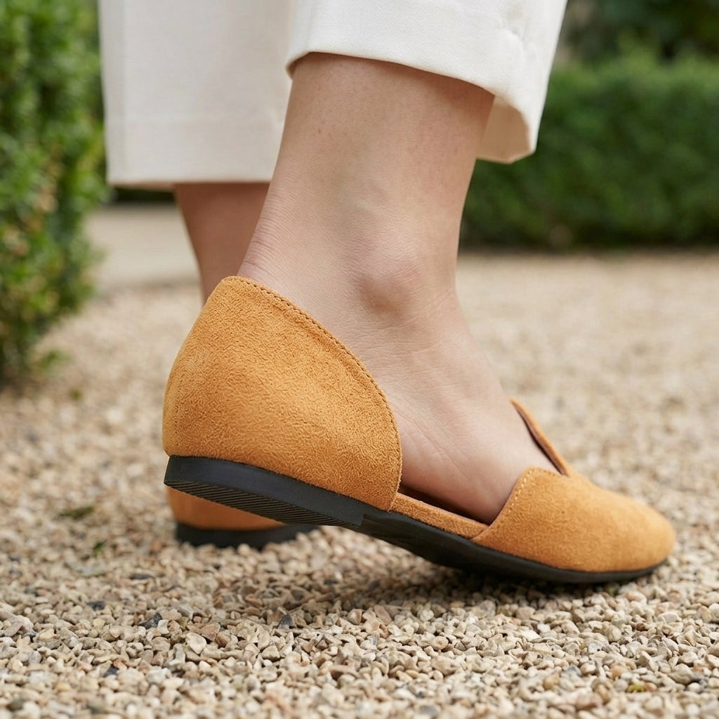 Nell | Women's D'Orsay Pointed-Toe Flats - Slip-On Everyday Shoes