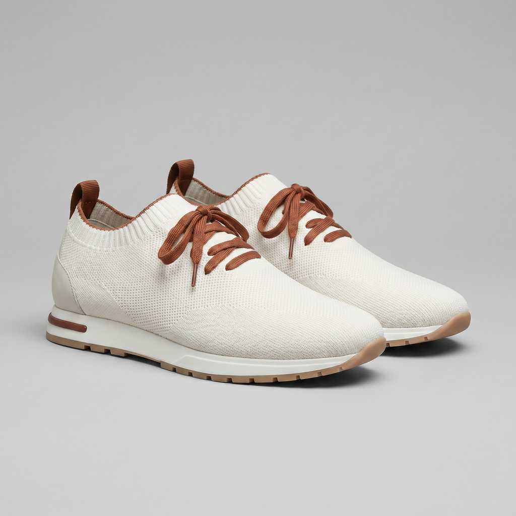 Mayfair | Men's Knit Sock Trainers – Lace-Up Smart-Casual Sneakers