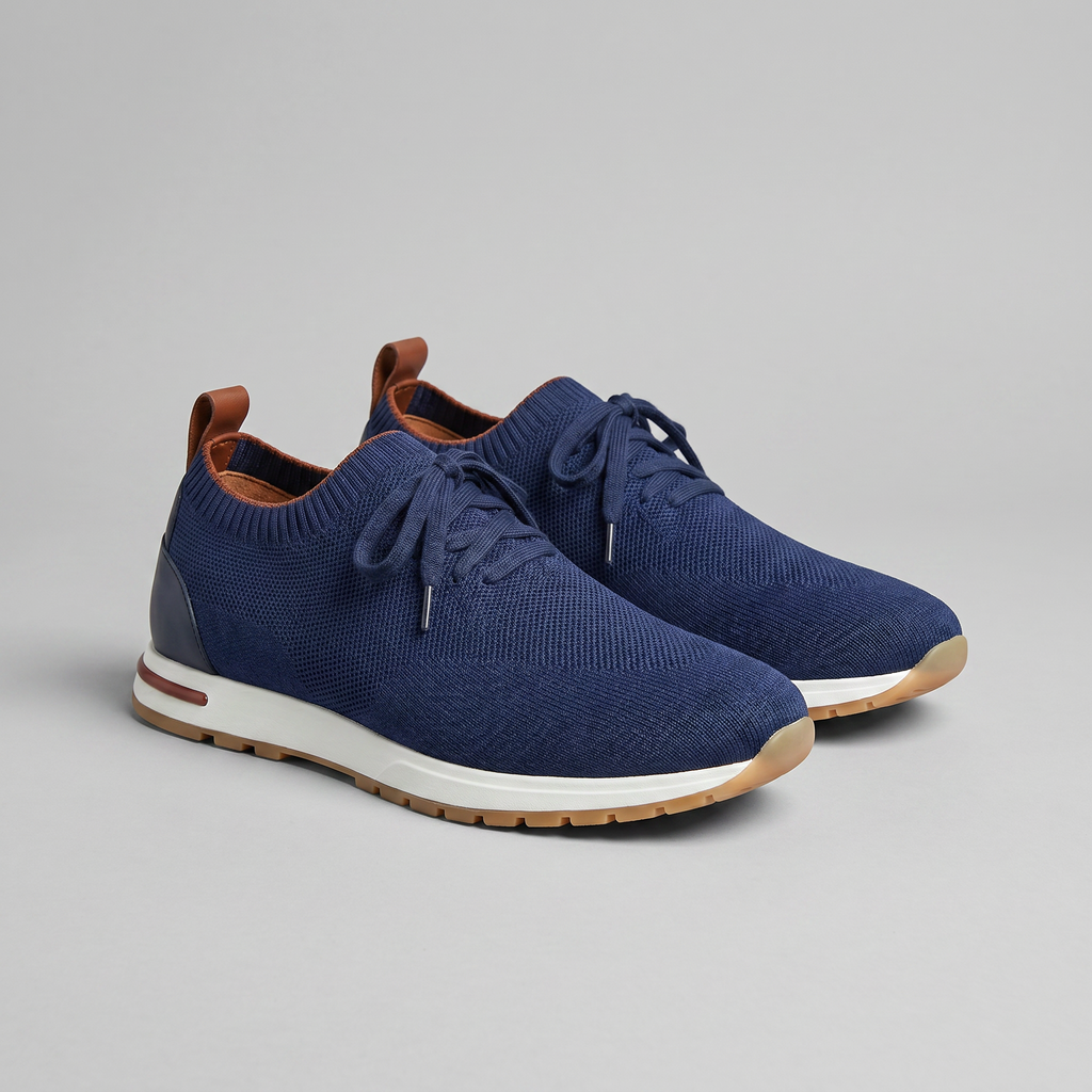Mayfair | Men's Knit Sock Trainers – Lace-Up Smart-Casual Sneakers
