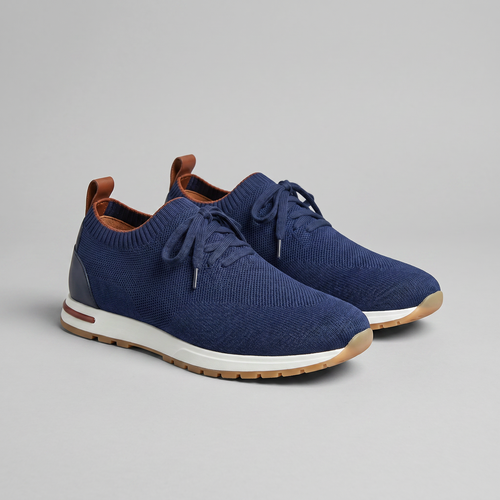Mayfair | Men's Knit Sock Trainers – Lace-Up Smart-Casual Sneakers