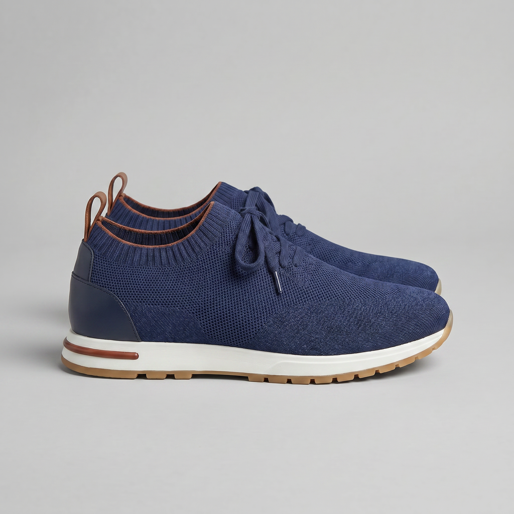 Mayfair | Men's Knit Sock Trainers – Lace-Up Smart-Casual Sneakers