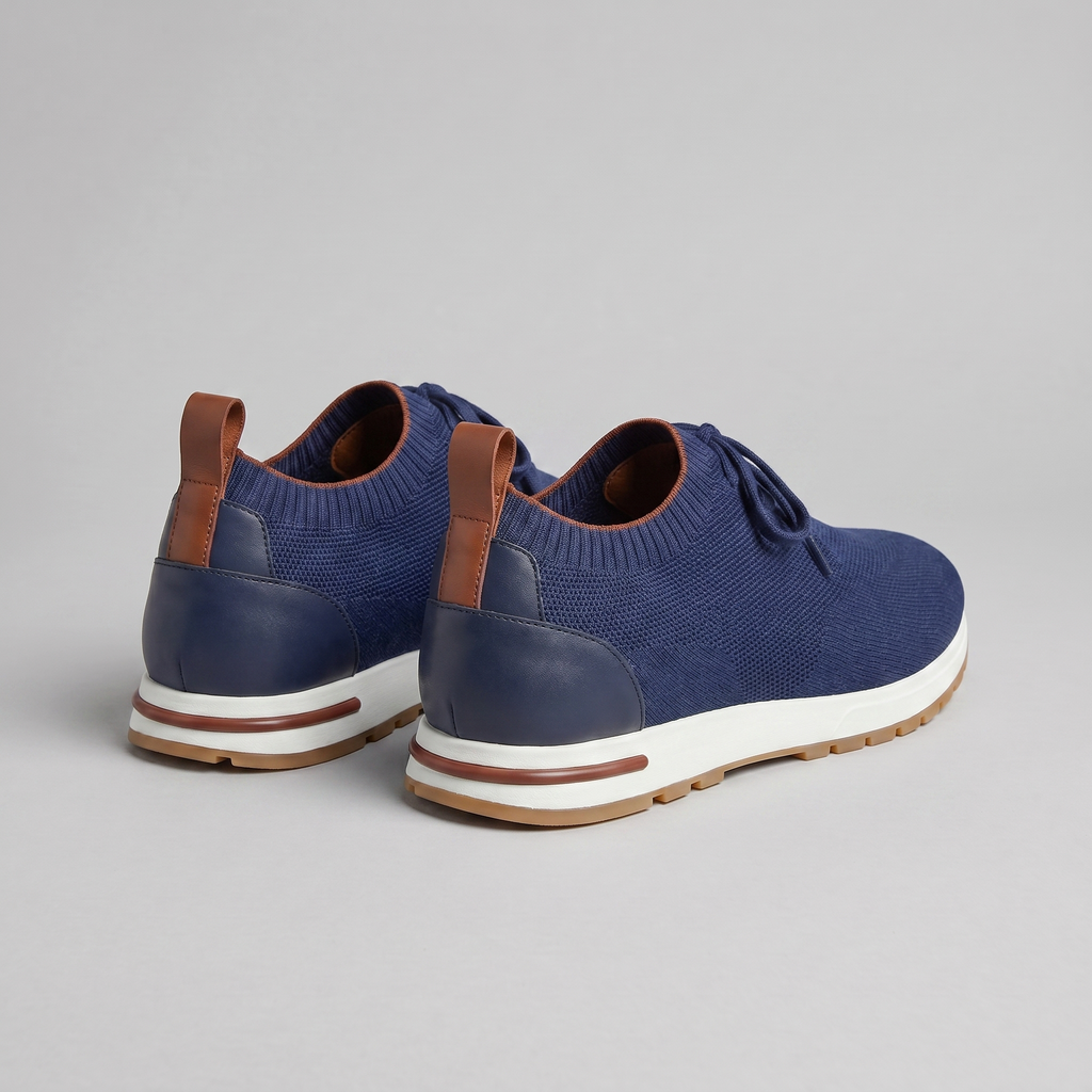 Mayfair | Men's Knit Sock Trainers – Lace-Up Smart-Casual Sneakers