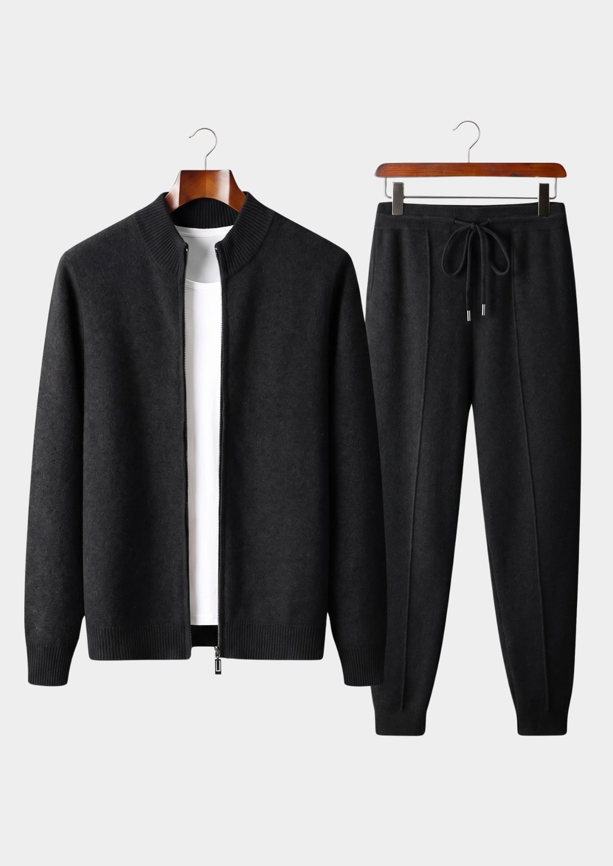 Dawson | wool-feel Tracksuit - Zip-Up Knit Two-Piece Loungewear Set