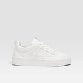 Ronan | Men's Leather-Look Perforated Trainers - Casual Lace-Up Trainers