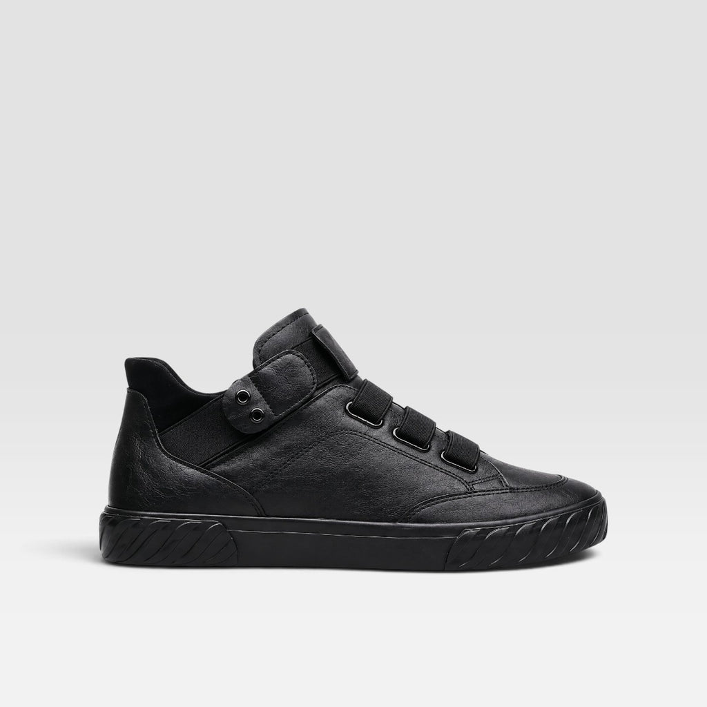 Silas | Men's Smart Casual Slip-On Trainers - Laceless Elastic-Strap Sneakers
