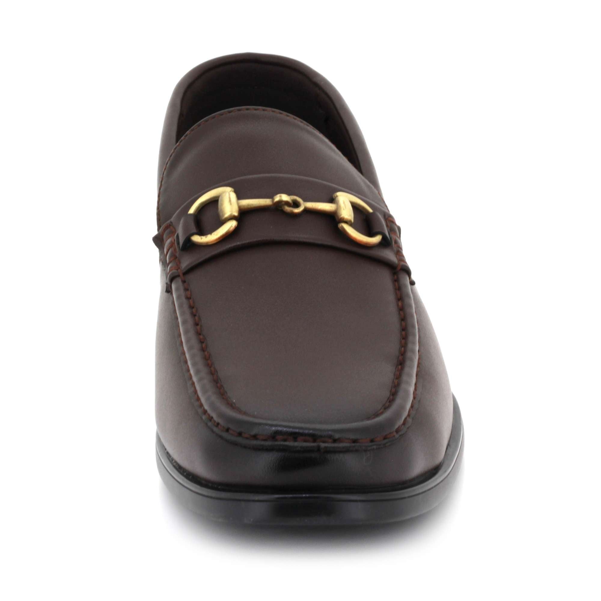 Winston | Men's Leather-Look Horsebit Loafers - Smart Casual Slip-On Shoes