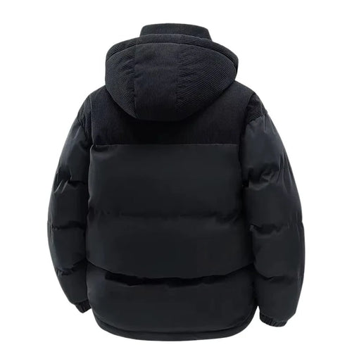Andrew | Men's Quilted Puffer Jacket - Hooded Padded Winter Coat