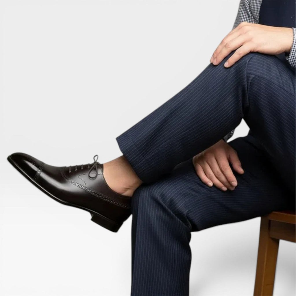 Arthur | Men's Brogue Oxford Shoes – Classic Leather Cap-Toe Dress Shoes