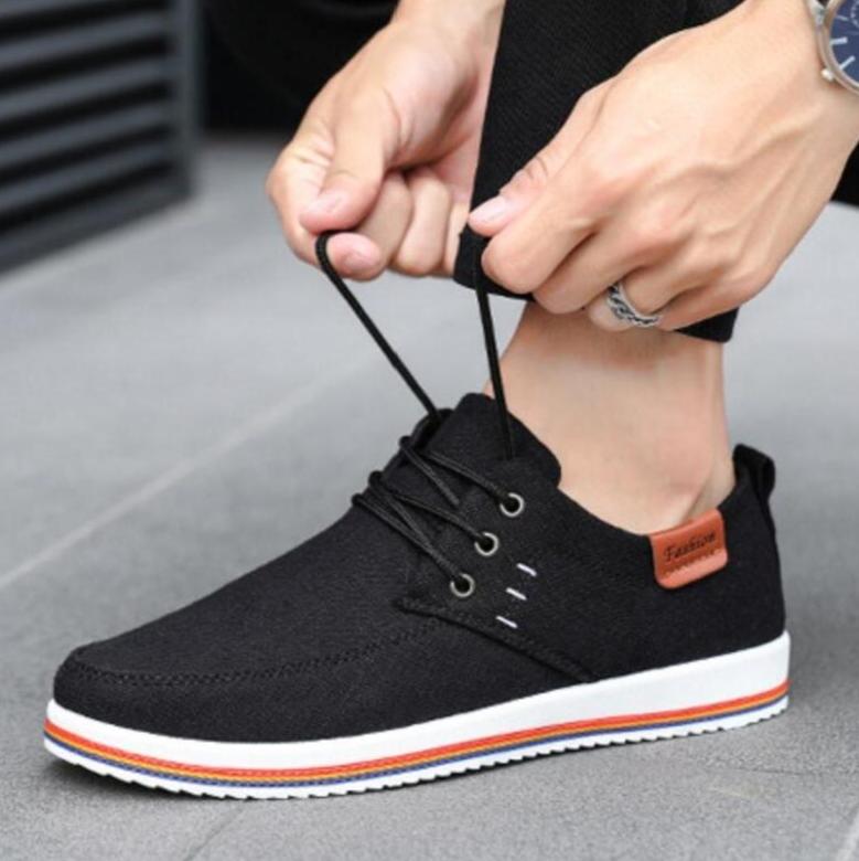 Sidney | Men's Casual Trainers - Everyday Sneakers in Black, Grey and Blue